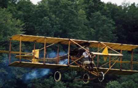 Dan Taylor flying 1911 Curtis Model D Pusher