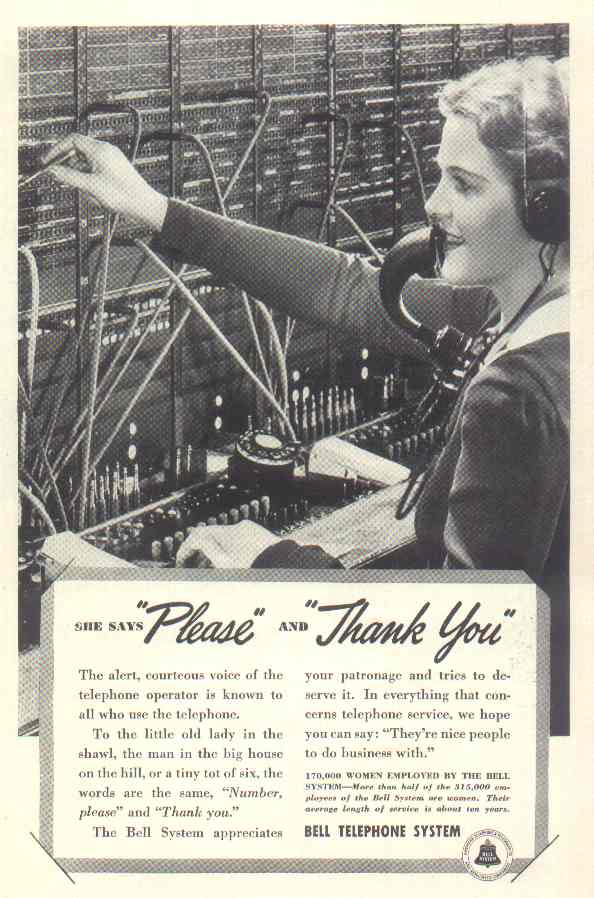 Vintage Bell Telephone System ad