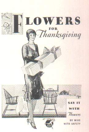 Flowers For Thanksgiving - 1929 advertisement