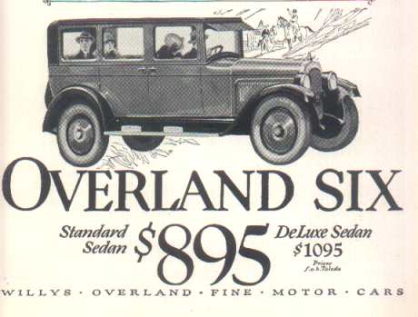 Overland Six Motor Cars