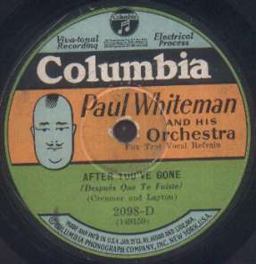 Paul Whiteman Potato Head Columbia label.