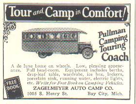 Vintage Pullman Camping Touring Coach ad